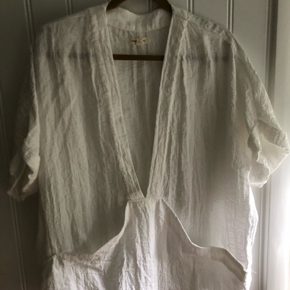 White Linen Top